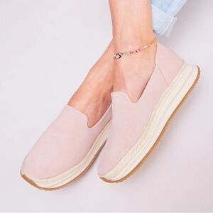 Toms Pink Suede Slip On Sneakers - Size 8 NWT